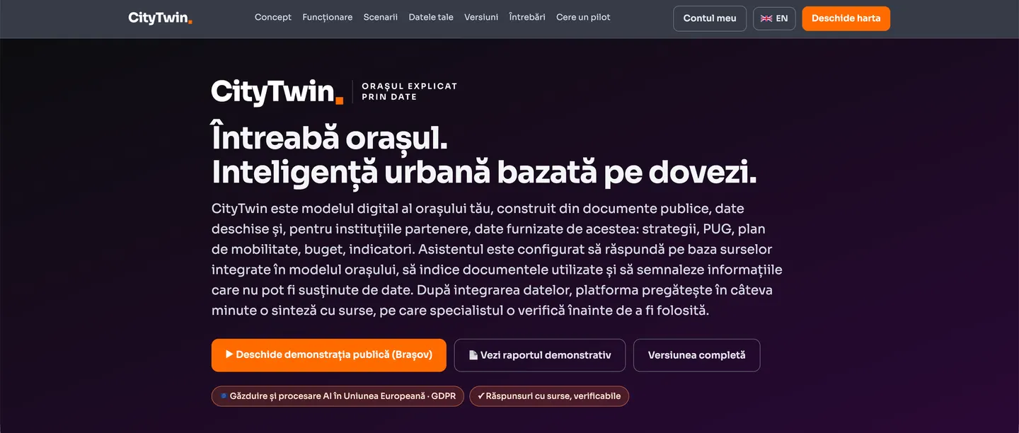 CityTwin - modelul digital al orașului